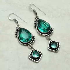 Apatite Handmade Drop Dangle Earrings Jewelry Engagement Gift 2" AE-52931