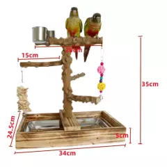 Bird Playground Cockatiel Bird Toy Parrot Playstand for Canaries Macaw Finch