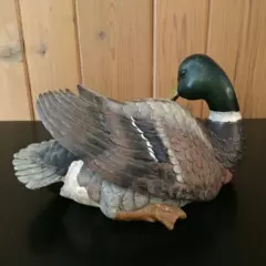 Duck Decoy Statue Figure 11 1/2" Long, 2 lbs. 5 oz.