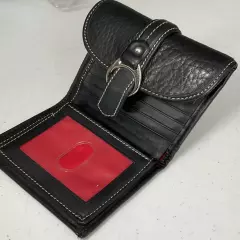 Dooney & Bourke Wallet Organizer ID cards Pebble Leather Bifold Black