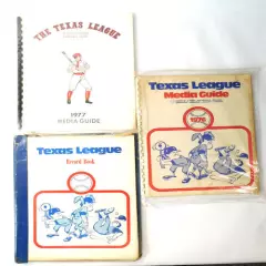 Lot of (7) Assorted 1975 to 1978 Texas League Baseball Media Guides