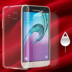 High-Sensitivity PET Screen Protector Anti-Slip Case f Samsung Galaxy J3 J320P