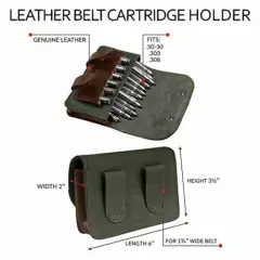 New Quality Leather Rifle Cartridge Holder Pouch Belt Ammo 30 Shells.US Seller.