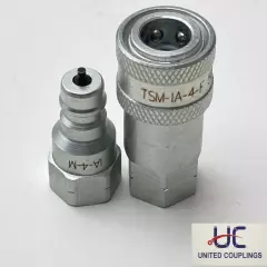 1/4 Hydraulic Quick Coupler /Coupling | ISO A 7241 | NPT | 4 Sets(Male & Female)