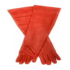 Women Genuine Sheep Leather Opera Gloves unlined (40 cm).