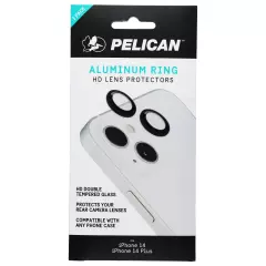 Pelican Aluminum Ring HD Lens Protectors for iPhone 14/14 Plus - Black (1 Pack)