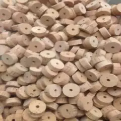 Cork Rings, 100 Extra Select Natural, 1 1/4" x 1/2" x 1/4" Hole