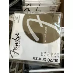 (10-48) 70XL 20/80 Bronze Extra Light Acoustic Guitar Strings For Fender 5 Pack