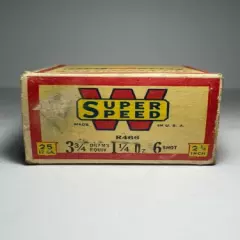 Vintage Winchester Super Speed 12 Gauge Smokeless Shotgun Shell Box