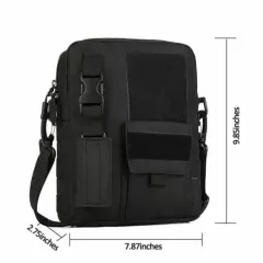 Small Canvas Messenger Bag Tactical Crossbody Casual Pack For Hiking & Traveling