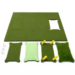 GoSports 5'x4' PRO Golf Practice Hitting Mat, Includes 5 Interchangeable Inserts