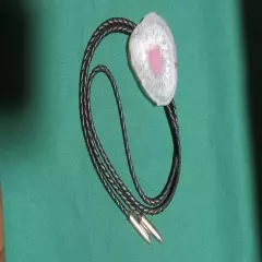 Bolo Tie with Agate/Geode Slice 34"