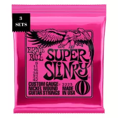 Ernie Ball Super Slinky Nickel Wound Electric Guitar Strings 9-42 2223 3 Sets