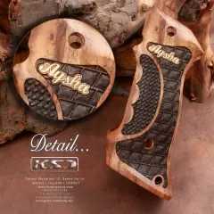 KSD Branded, Sig Sauer 1911 Compatible Walnut Custom Grips Double-Checkering