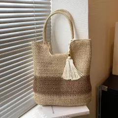 Straw Beach Bag Summer Woven Tote Bag Shoulder Bag Women Handbags Bag