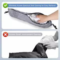 2Pack Stuffable Travel Pillow for Extra Luggage, Velvet Travel Neck Pillow4840