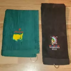 Shinnecock Hills Masters Embroidered Golf Towel Set Black