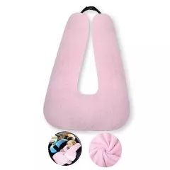 Travel Pillow Travel Pillow Cushion for The Back Seat of Car Car Pillow A-pink