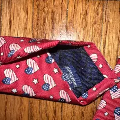 Vineyard Vines Custom Collection Honoring USA 100% Silk Red Tie Made in USA