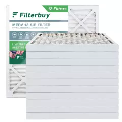 Filterbuy 24x24x2 Pleated Air Filters, Replacement for HVAC AC Furnace (MERV 13)