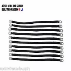 # 1 Awg HEAVY DUTY (10 pc) 10 inch SOLAR TURBINE BATTERY BANK WIRE SET U.SA MADE