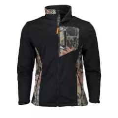 Men's Highland Timber Soft Shell Jacket Black with Camo L or XL