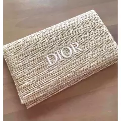 SHIP TODAY FINAL SALE w/box Christian Dior Novelty Clutch Pouch bag beige JAPAN