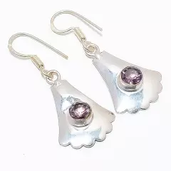 Amethyst Gemstone 925 Sterling Silver Earring 1.76" TE7507-590