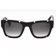 Philipp Plein Unisex Sunglasses Shiny Black Plastic Square Frame SPP042W 0700