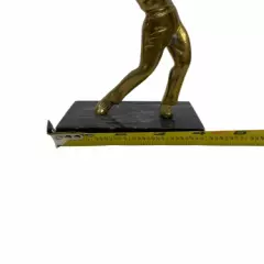 Vintage Golfer Statue Trophy BRASS with Marble Base - 10.5" height