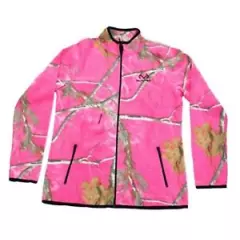 RealTree Jacket Women Camouflage Full Zip Hot Pink Fleece Coat 