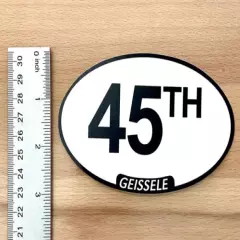 Geissele 45th President Trump Logo Sticker Decal Vinyl Authentic 5" x 3" Black