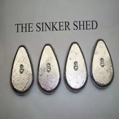 8 oz no roll slip sinkers - quantity of 6/12/25/50/100/250 - FREE SHIPPING