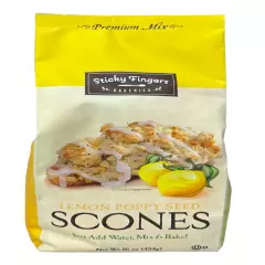 Sticky Fingers Bakeries Lemon Poppy Seed Scone Premium Baking Mix 16 oz