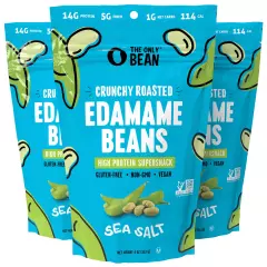 - Crunchy Roasted Edamame Beans (Sea Salt) - Keto Snacks (2G Net) - High Protein