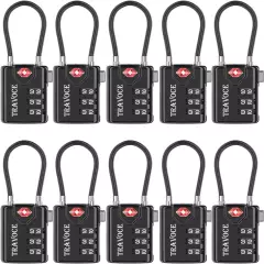 Search Alert TSA Approved Travel Combination Luggage Cable Locks for Suitcase, G