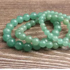 Natural Green Aventurine Stone Bracelet Green Crystal round smouth