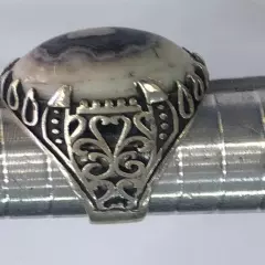 Men Ring Silver Sterling 925 Agate,Aqeeq,Yemenخاتم عقيق سليماني عين صياغه ايراني