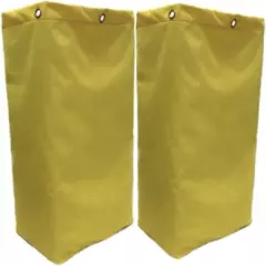 Replacement Janitorial Cart Bag 27" (27 Inches, Yellow, 2)