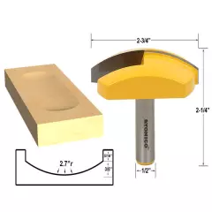 Elaborate 2 Bit Crown Cap Molding Router Bit Set - 1/2" Shank - Yonico 16214