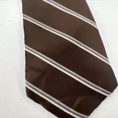 Sulka Men's Brown Striped Silk Neck Tie $395