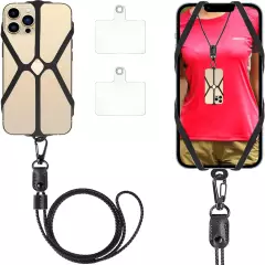 Cell Phone Lanyard, Phone Lanyards for around the Neck, 2 in 1 Phone Strap with 