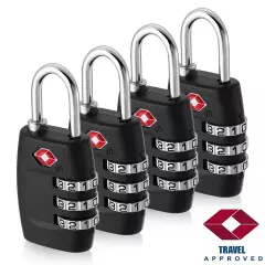 TSA Approve Luggage Travel Suitcase Bag Lock [3 Digit Combination] Padlock Reset