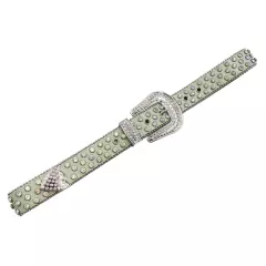 Y2k Cowboy Crystal Fashion Diamond Studded Belt Rhinestones Belt For Jean Belts