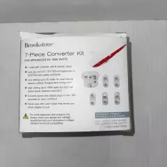 Brookstone 7 Piece Converter Kit for Appliances 50 - 1800 watts / Travel 