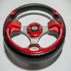 Yamaha Ultra Golf Cart Red Steering Wheel W/ Hub Adapter 