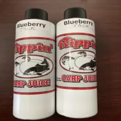 2 Bottles Rippin Lip’s Carp Flavoring Blue Berry 6oz Buffalo / Yellow Carp