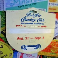 vtg PGA Golf Bag Tag - 1976 U.S. AMATEUR - Bel-Air Country Club cc - USGA