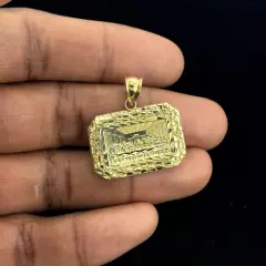 10KT Gold Last Supper Nugget Frame Pendant - 2.6 Grm, Brand New