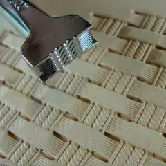 Pro Crafters Series - Double Rope Basket Weave Stamp (Leather Stamping Tool)